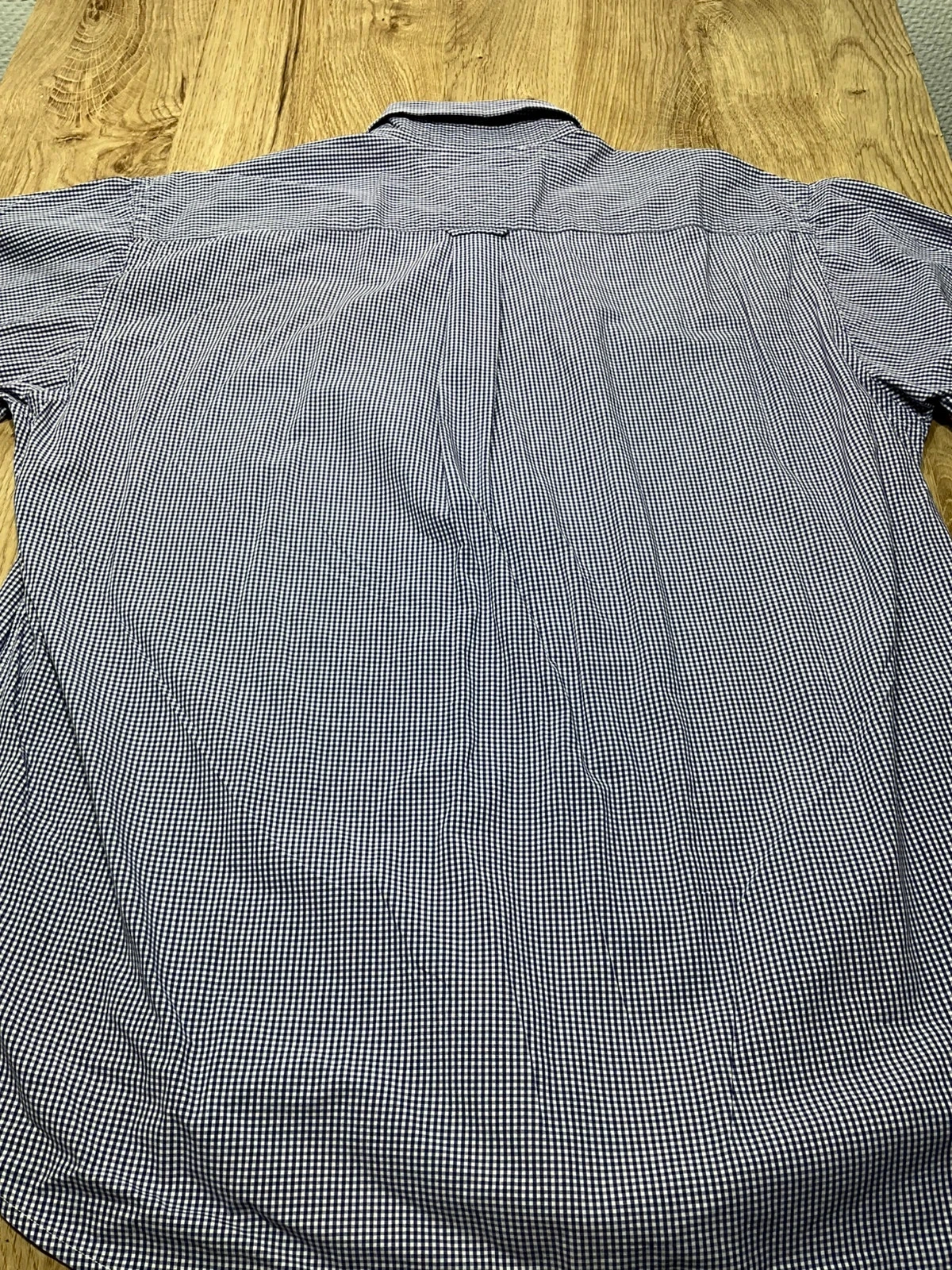 Chemise Tommy Hilfiger Crest 16-33 Vintage 100% Coton Vichy Bleu Marine – photo 9